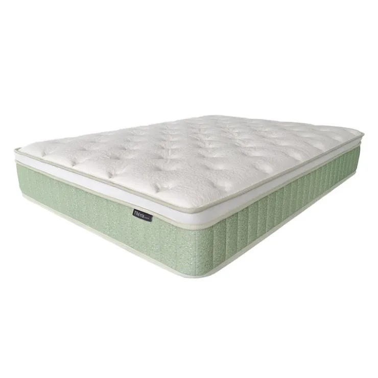 Full Medium-Firm Hybrid Mattress-in-a-Box - 54" Green/White