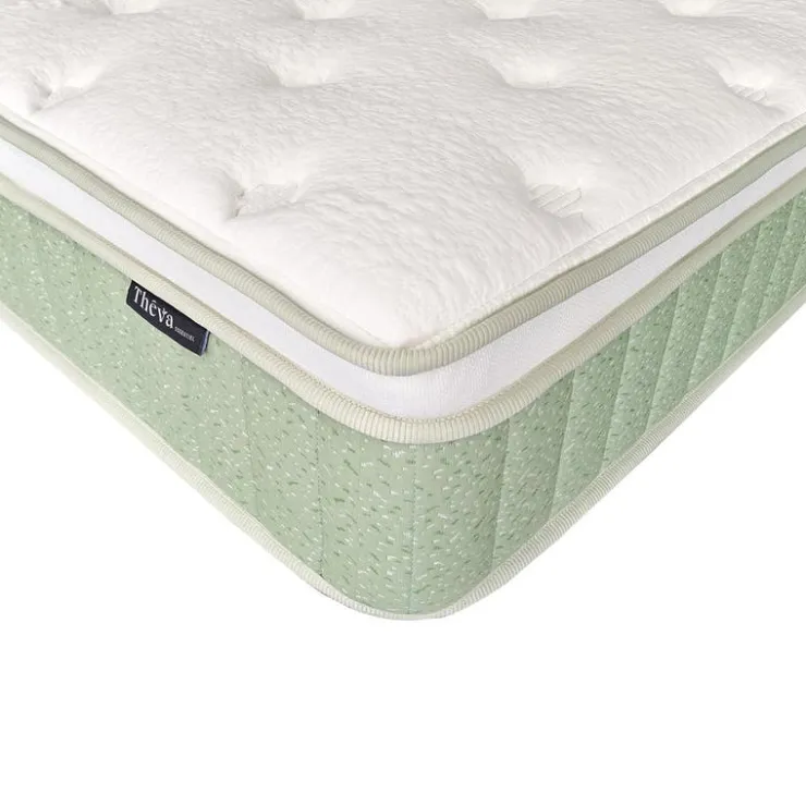 Full Medium-Firm Hybrid Mattress-in-a-Box - 54" Green/White