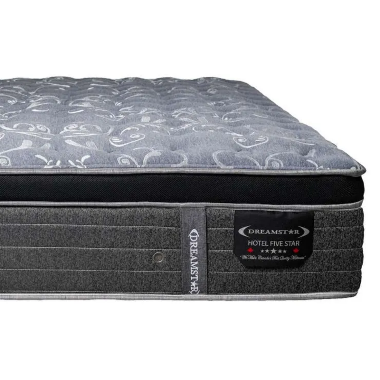 Dreamstar Full Medium-Firm Mattress with Pocket Coils - 54" Grey Best