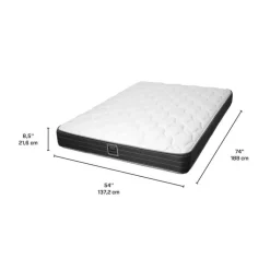 Dreamstar Full Medium-Firm Mattress with Springs - 54" White/Yorkdale Border