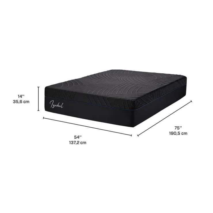 Dreamstar Full Medium-Firm Memory Foam Mattress-in-a-Box - 54" BLACK Discount
