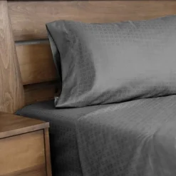 Full Microfibre Bed Sheet Set - Charcoal Grey