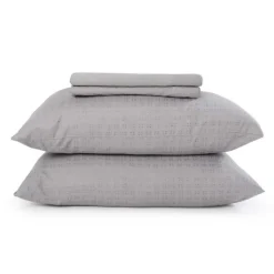 Full Microfibre Bed Sheet Set - Cement Grey Clearance