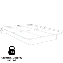 SUA-V Full Platform Bed (54") Fashionista