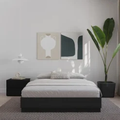 Nexera Full Platform Bed (54") - Black karisma Discount