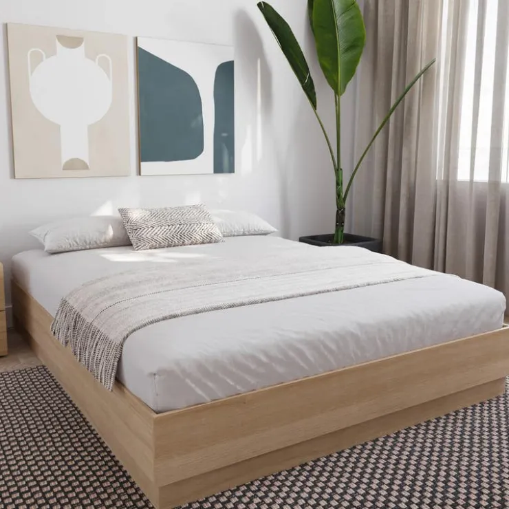 Nexera Full Platform Bed (54") - Natural Blonde Oak Outlet