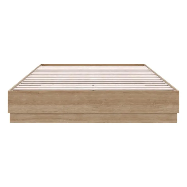 Nexera Full Platform Bed (54") - Brown Oak