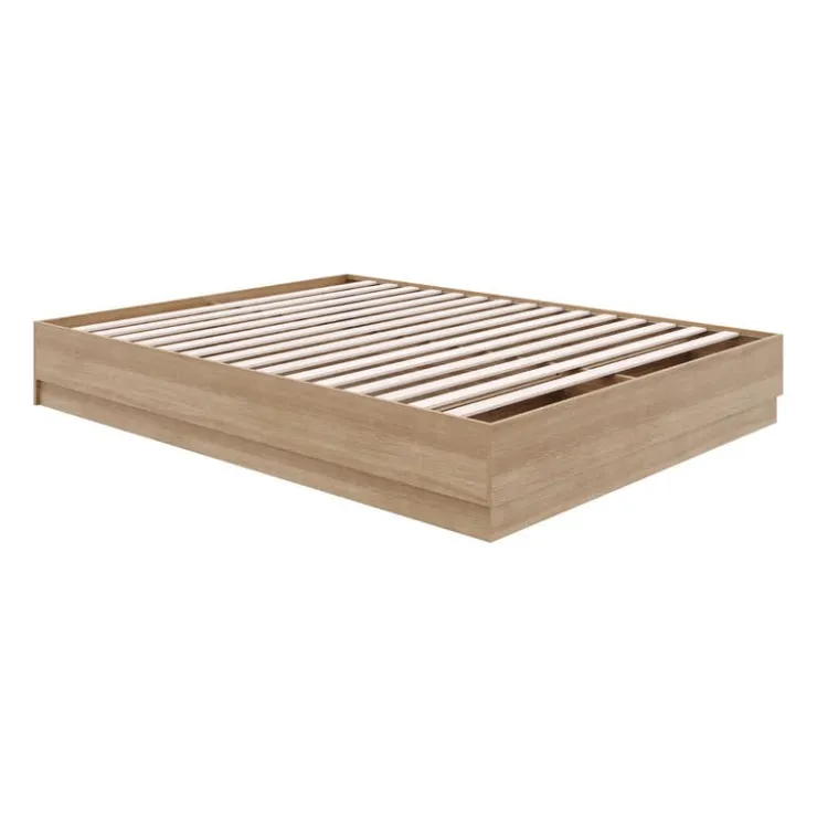 Nexera Full Platform Bed (54") - Brown Oak