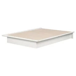 Meubles South Shore Full Platform Bed (54'') - South Shore PURE WHITE New