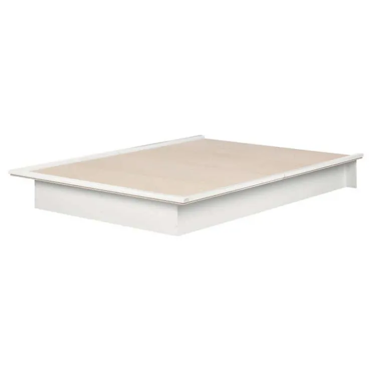 Meubles South Shore Full Platform Bed (54'') - South Shore PURE WHITE New