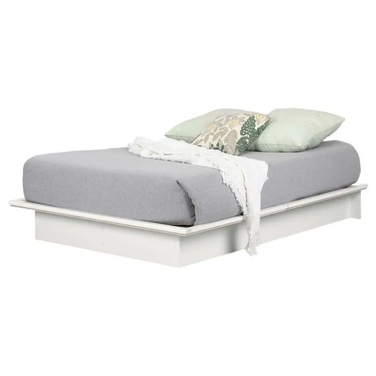 Meubles South Shore Full Platform Bed (54'') - South Shore PURE WHITE New