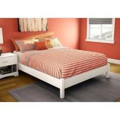 Meubles South Shore Full Platform Bed (54'') - South Shore PURE WHITE Online