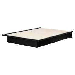 Meubles South Shore Full Platform Bed (54'') - South Shore PURE BLACK New