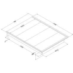 Meubles South Shore Full Platform Bed (54'') - South Shore PURE BLACK New