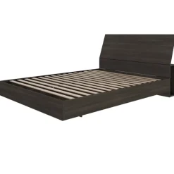 Nexera Full Platform Bed and Headboard (54") - Dark Grey