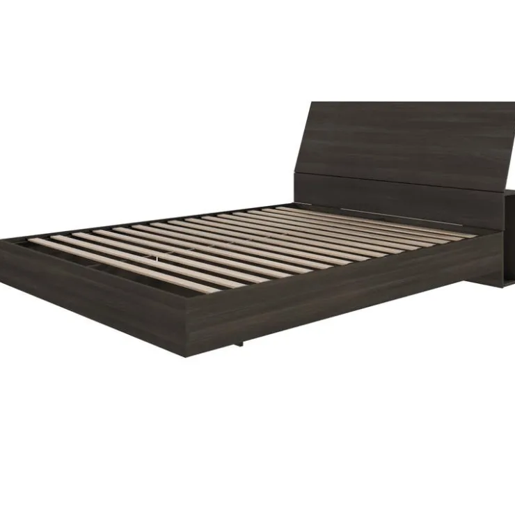 Nexera Full Platform Bed and Headboard (54") - Dark Grey