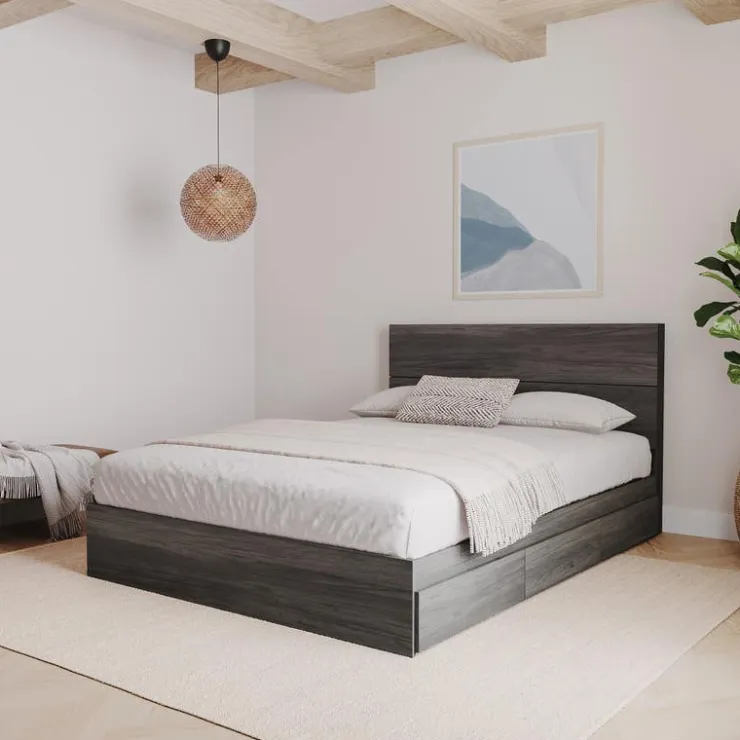 Nexera Full Size Panel Headboard, Bark - Grey Best