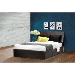 Nexera Full Size Panel Headboard, Ebony - Dark Grey Sale