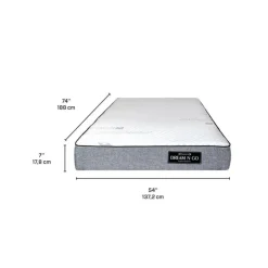 Dreamstar FullMedium-Firm Foam Mattress-in-a-Box - 54" White/Grey Discount