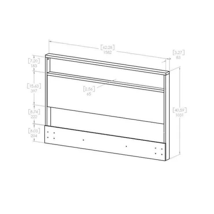 Meubles South Shore Full/Queen Headboard (54/60'') - South Shore PURE WHITE Outlet