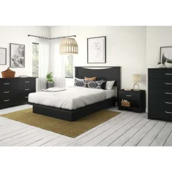Meubles South Shore Full/Queen Headboard (54/60'') - South Shore PURE BLACK New