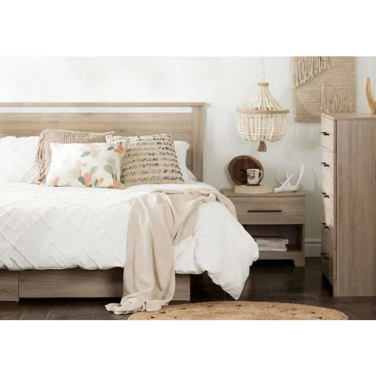 Meubles South Shore Full/Queen Platform Bed (54/60'') - South Shore RUSTIC OAK Discount