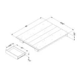 Meubles South Shore Full/Queen Platform Bed (54/60'') - South Shore RUSTIC OAK Discount