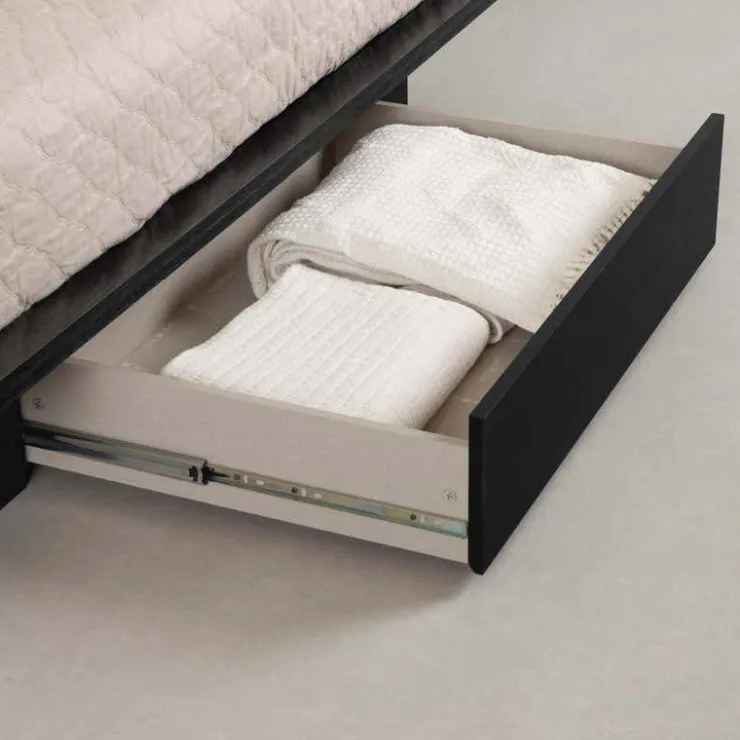 Meubles South Shore Full/Queen Platform Bed with Headboard (54"/60") - South Shore Black Outlet