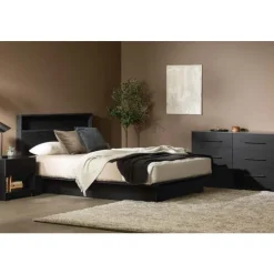 Meubles South Shore Full/Queen Platform Bed with Headboard (54