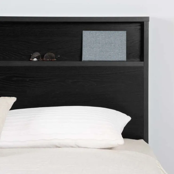Meubles South Shore Full/Queen Platform Bed with Headboard (54"/60") - South Shore Black Outlet
