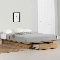 Meubles South Shore Full/Queen Platform Bed with 1-Drawer Storage (54