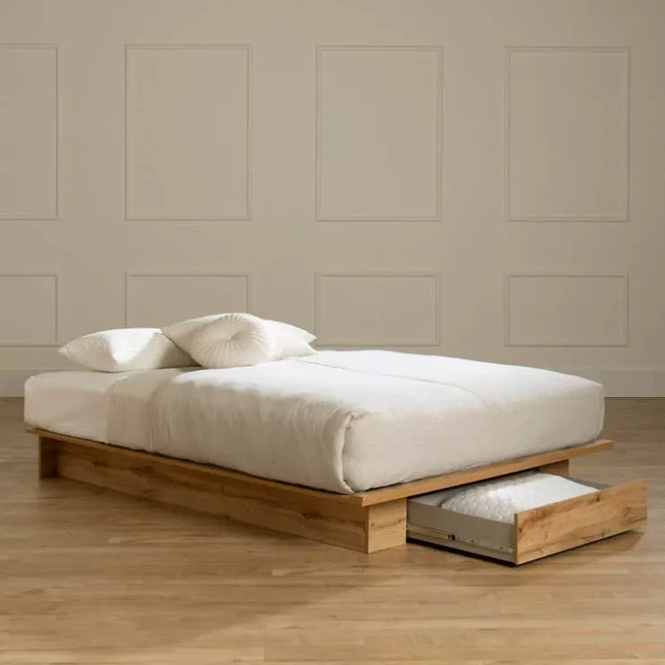Meubles South Shore Full/Queen Platform Bed with 1-Drawer Storage (54"/60") - South Shore Nordik Oak Online
