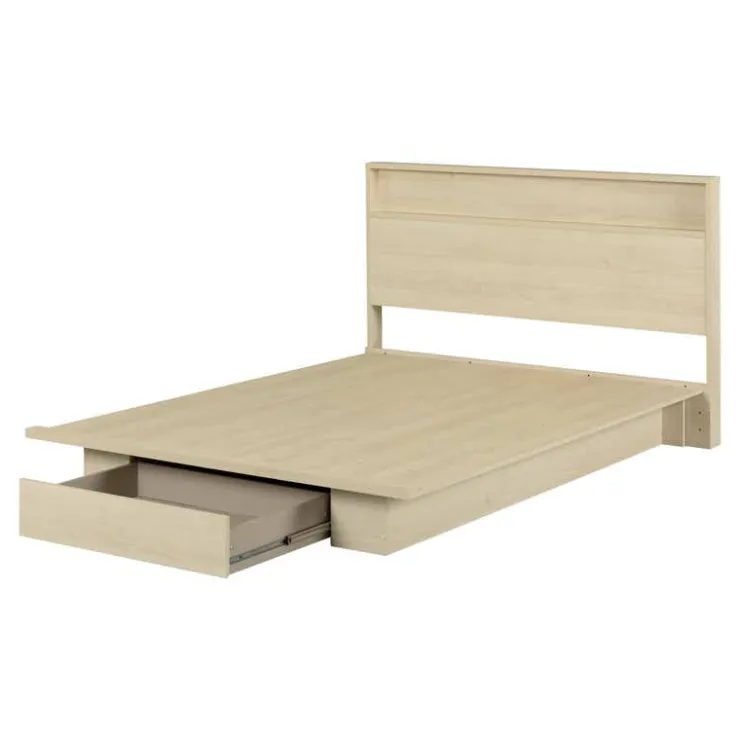 Meubles South Shore Full/Queen Platform Bed with 1-Drawer Storage and Headboard (54"/60") - South Shore Sale