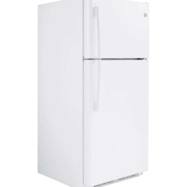 GE Appliances GE 18 Cu Ft 30 In Refrigerator Top Freezer - GTE18FTLKWW White New