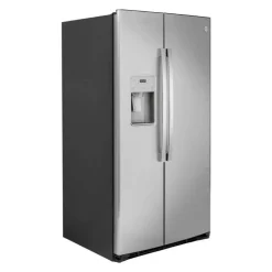 GE Appliances GE 25.1 Cu Ft 36 In Refrigerator Side by side - GSS25IYNFS Stainless Steel Hot