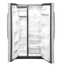 GE Appliances GE 25.1 Cu Ft 36 In Refrigerator Side by side - GSS25IYNFS Stainless Steel Hot
