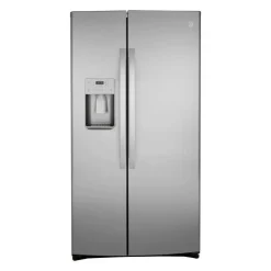 GE Appliances GE 25.1 Cu Ft 36 In Refrigerator Side by side - GSS25IYNFS Stainless Steel Hot