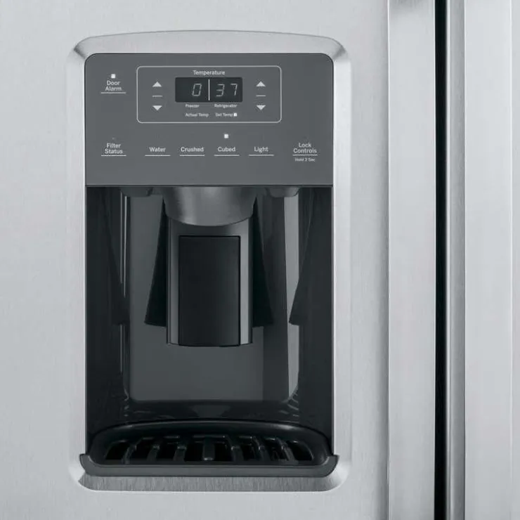 GE Appliances GE 23,2 Cu Ft 33 In Refrigerator Side by side - GSS23GYPFS Stainless Steel Best