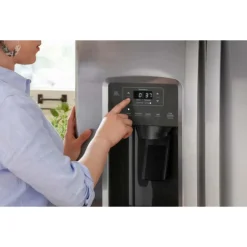 GE Appliances GE 23,2 Cu Ft 33 In Refrigerator Side by side - GSS23GYPFS Stainless Steel Best