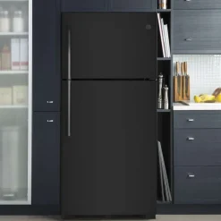 GE Appliances GE 18 Cu Ft 30 In Refrigerator Top Freezer - GTE18FTLKBB White Discount