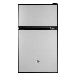 GE Appliances GE 3.1 Cu Ft 19 In Refrigerator Compact - GDE03GLKLB Stainless Steel Outlet