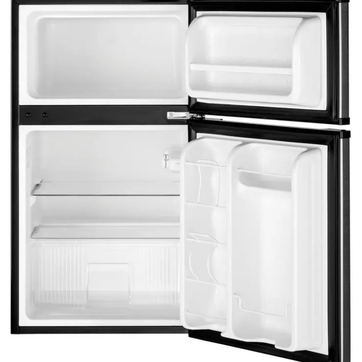 GE Appliances GE 3.1 Cu Ft 19 In Refrigerator Compact - GDE03GLKLB Stainless Steel Outlet