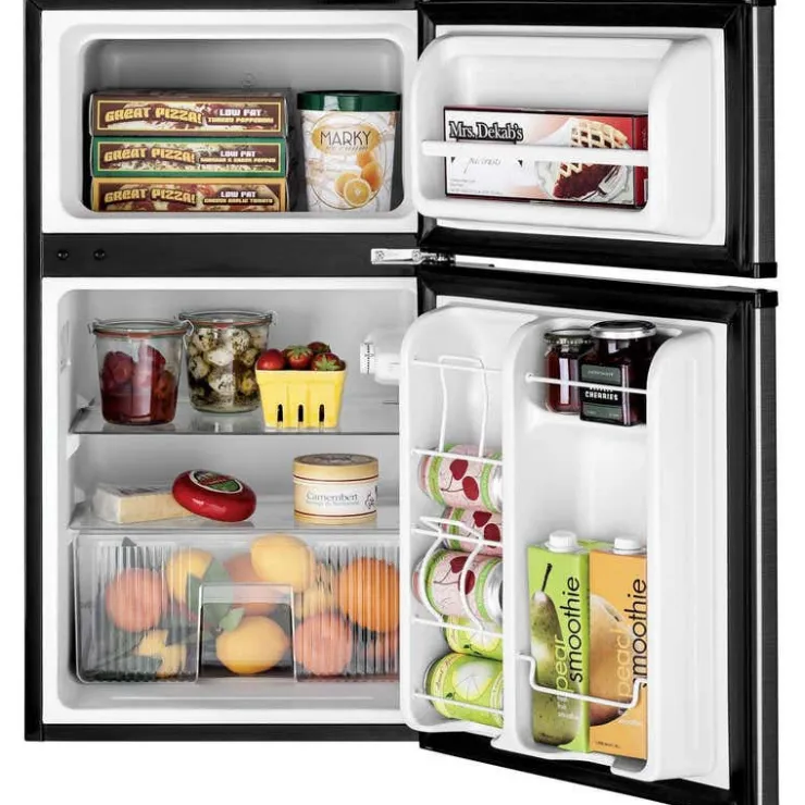 GE Appliances GE 3.1 Cu Ft 19 In Refrigerator Compact - GDE03GLKLB Stainless Steel Outlet