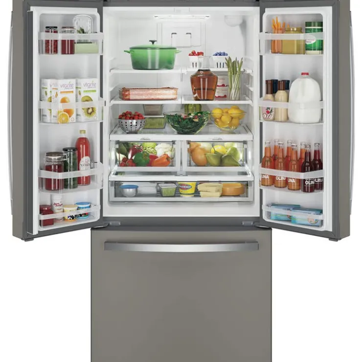 GE Appliances GE 18.6 Cu Ft 33 In Refrigerator Bottom Freezer - GWE19JMLES Slate Online