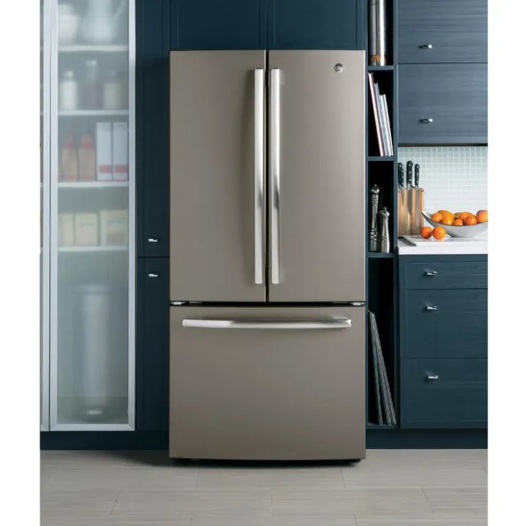 GE Appliances GE 18.6 Cu Ft 33 In Refrigerator Bottom Freezer - GWE19JMLES Slate Online