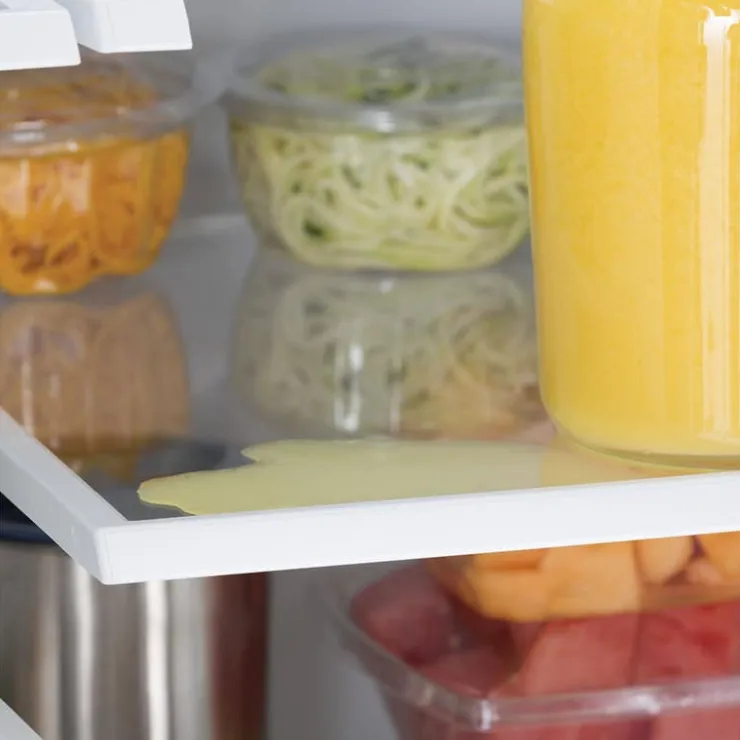 GE Appliances GE 25.5 Cu Ft 36 In Refrigerator Bottom Freezer, French door - GFE26JMMES Slate Outlet