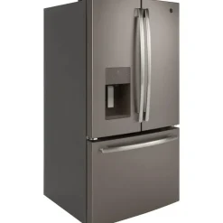 GE Appliances GE 25.5 Cu Ft 36 In Refrigerator Bottom Freezer, French door - GFE26JMMES Slate Outlet