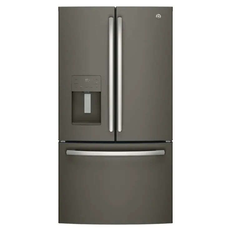 GE Appliances GE 25.5 Cu Ft 36 In Refrigerator Bottom Freezer, French door - GFE26JMMES Slate Outlet