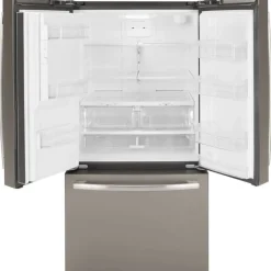 GE Appliances GE 25.5 Cu Ft 36 In Refrigerator Bottom Freezer, French door - GFE26JMMES Slate Outlet