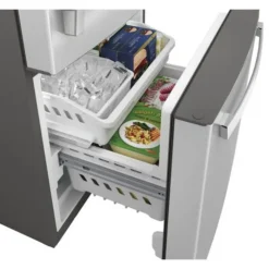 GE Appliances GE 21 Cu Ft 30 In Refrigerator Bottom Freezer - GDE21EYKFS Stainless Steel Clearance